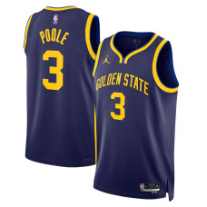Jordan Poole Golden State Warriors Jordan Brand 2022/23 Statement Edition Swingman Jersey - Navy